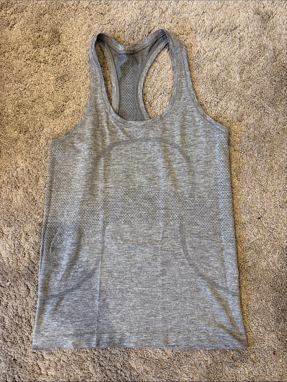 lululemon athletica Gray Seamless Racerback Tank Top